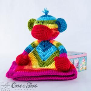 Combo Pack - Rainbow Sock Monkey Lovey And..