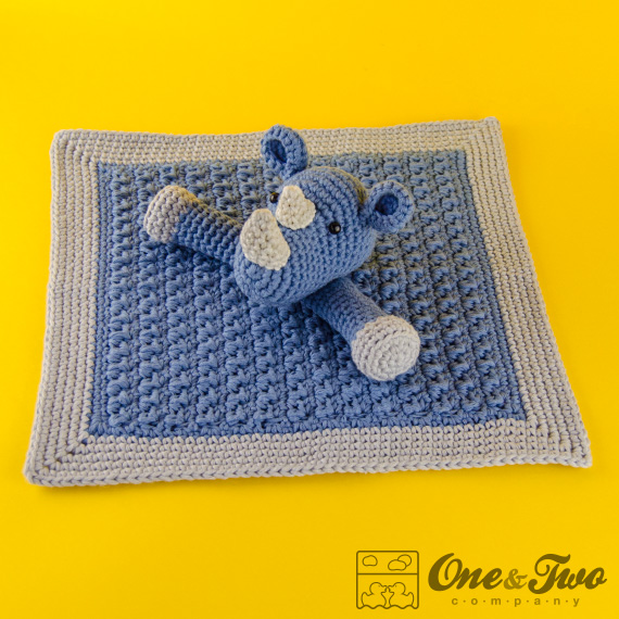 Max The Rhino Lovey / Security Blanket - Pdf Crochet Pattern on Luulla