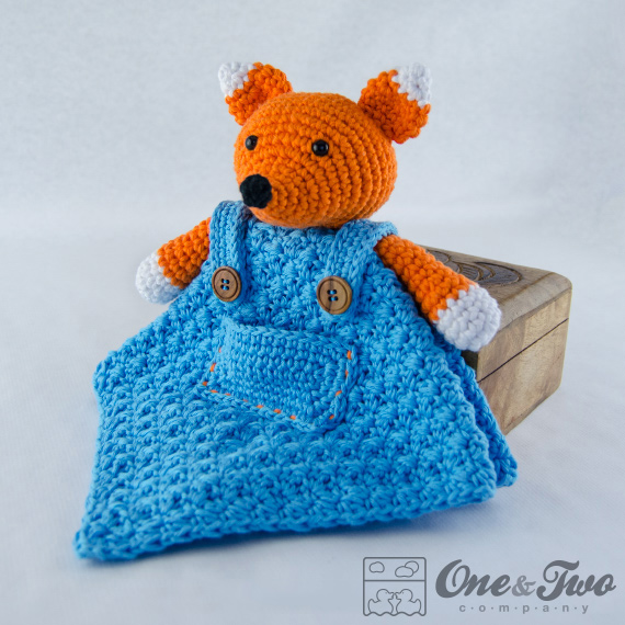 crochet fox lovey pattern free